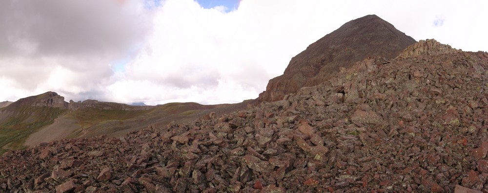 Nearing summit of Rio Grande PyramidPano